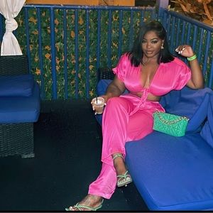 Pink forever 21 two piece